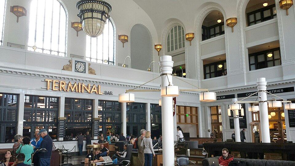 The Great Hall at Denver Union Station — home of The Crawford Hotel
