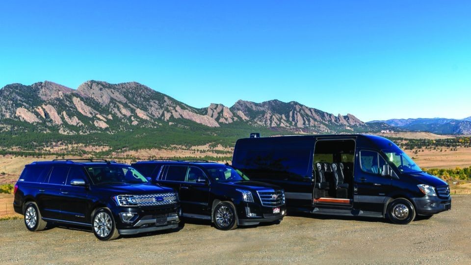 Arion luxury fleet at the Flatirons — best luxury transportation service in Denver