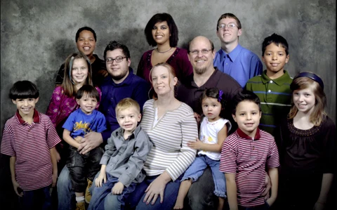 The Becker family, Jim and Christal Becker with their children