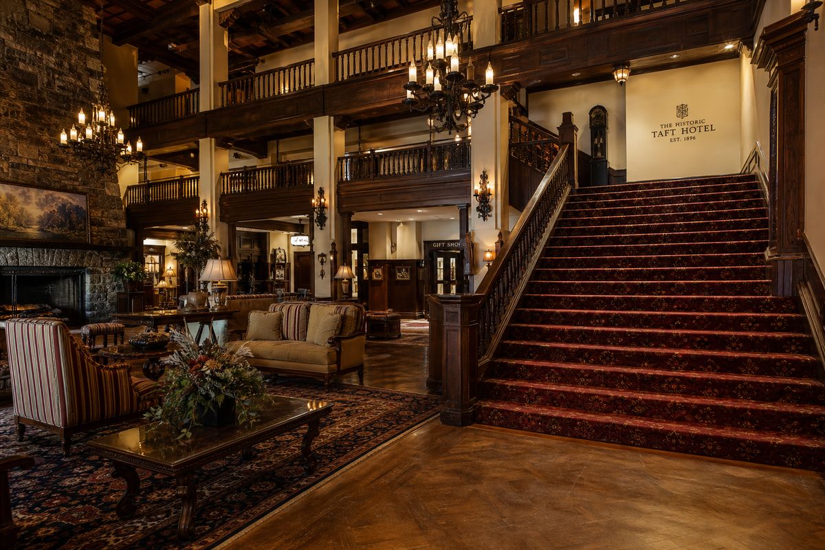 Hotel Boulderado historic lobby in downtown Boulder