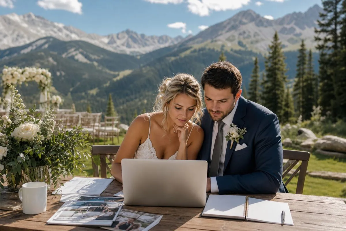Destination wedding in the Colorado mountains