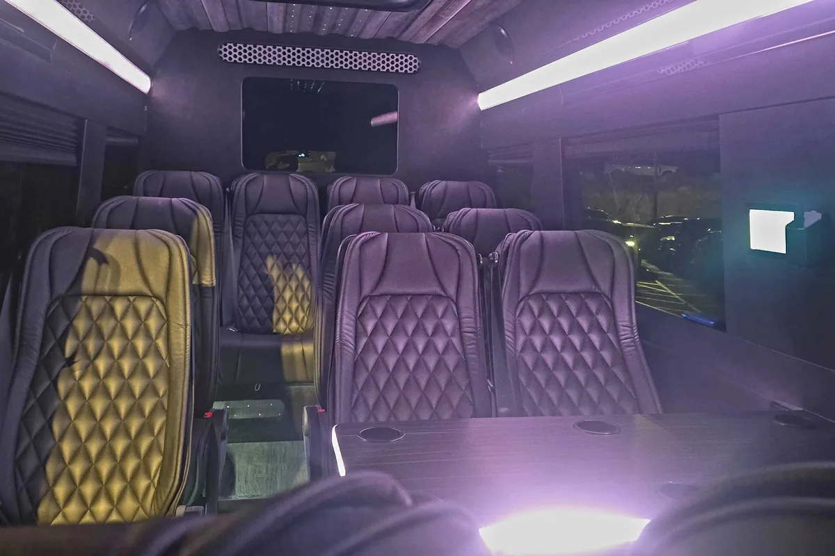 Executive van interior for Paramount Theatre groups