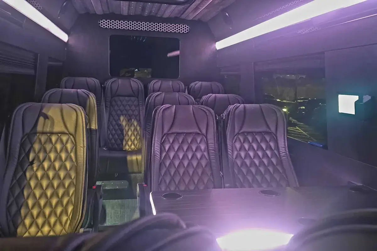 Executive van interior for Paramount Theatre groups
