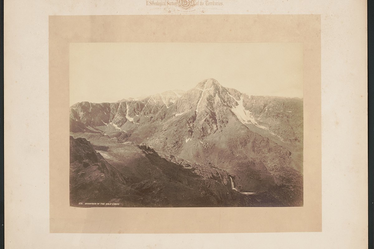 William Henry Jackson photograph of the Mountain of the Holy Cross, taken for the 1873 Hayden Survey of the Territories
