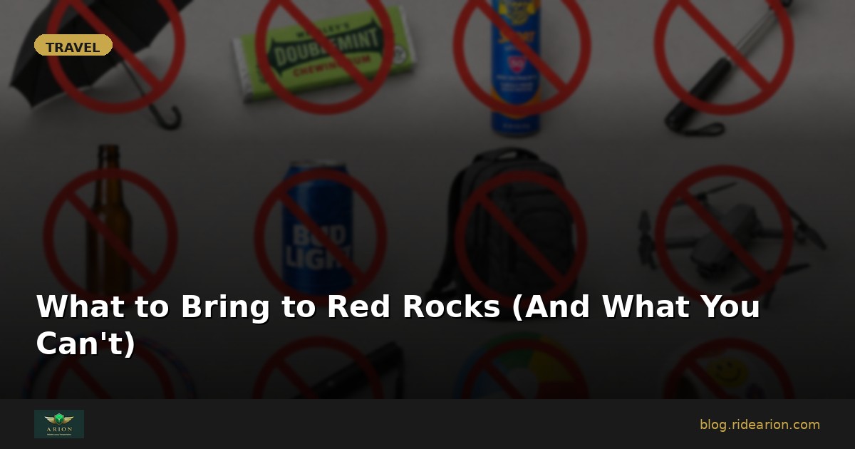 What to Bring to Red Rocks (And What You Can't) | Arion Blog