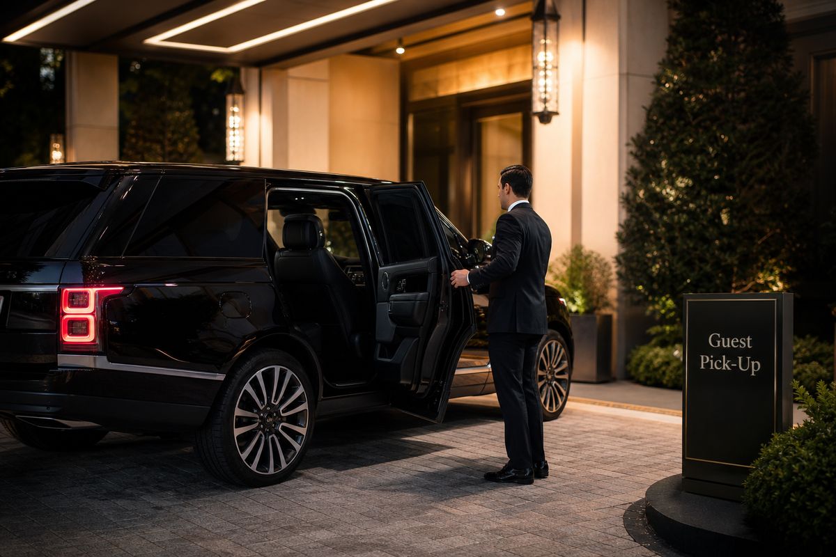 Luxury black SUV for VIP film festival transportation